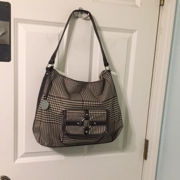 NEVER USED Chaps Classic Chic Plaid Bag Checkered - Picture 1 of 15